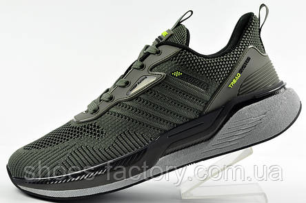 Кросівки чоловічі сітка New Yike хакі, фото 1