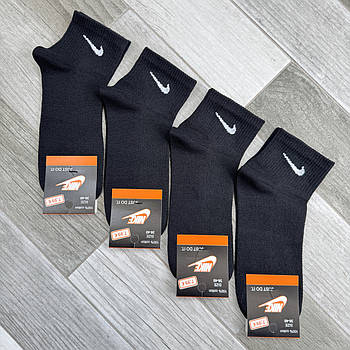 Шкарпетки жіночі бавовна сітка короткі Nike Tennis, Туреччина, розмір 36-40, чорні, 05221