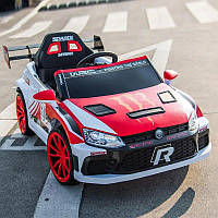 Дитячий електромобіль на акумуляторі Volkswagen Polo M 5819 з пультом р/у для дітей 3-8 років Червоний