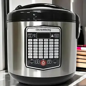 Мультиварка універсальна на 42 програми Crownberg CB 5527 з неіржавкої сталі з чашею на 5 л.