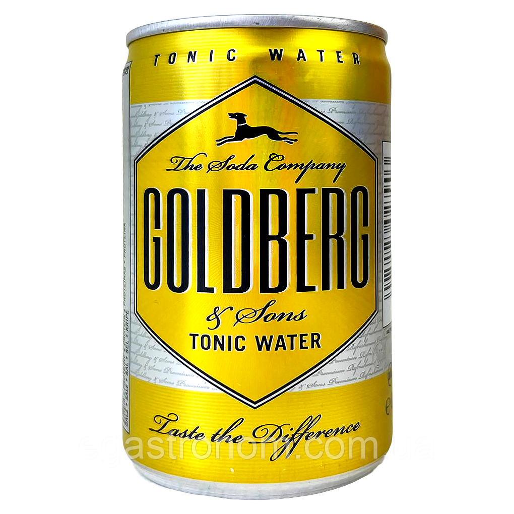 Напій газований тонік Голдберг Goldberg tonic water ж/б 150ml 24шт/ящ (Код: 00-00017649), фото 1
