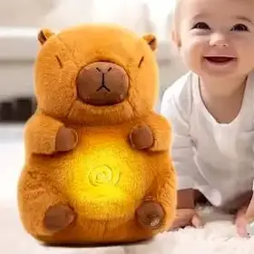 Коричневий Інтерактивна повітропроникна Капібара Snuggle Pulse CapyBuddy 30 см м'яка плюшева іграшка