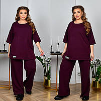 Трикотажний костюм великого розміру весна-літо, фото 5