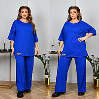Трикотажний костюм великого розміру весна-літо, фото 6