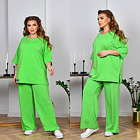 Трикотажний костюм великого розміру весна-літо, фото 2