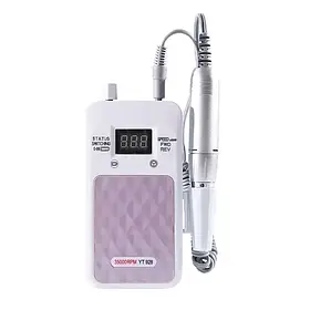 Портативний фрезер для нігтів Nail Drill YT-928 акумуляторний з індикатором заряду на 35 000 обертів