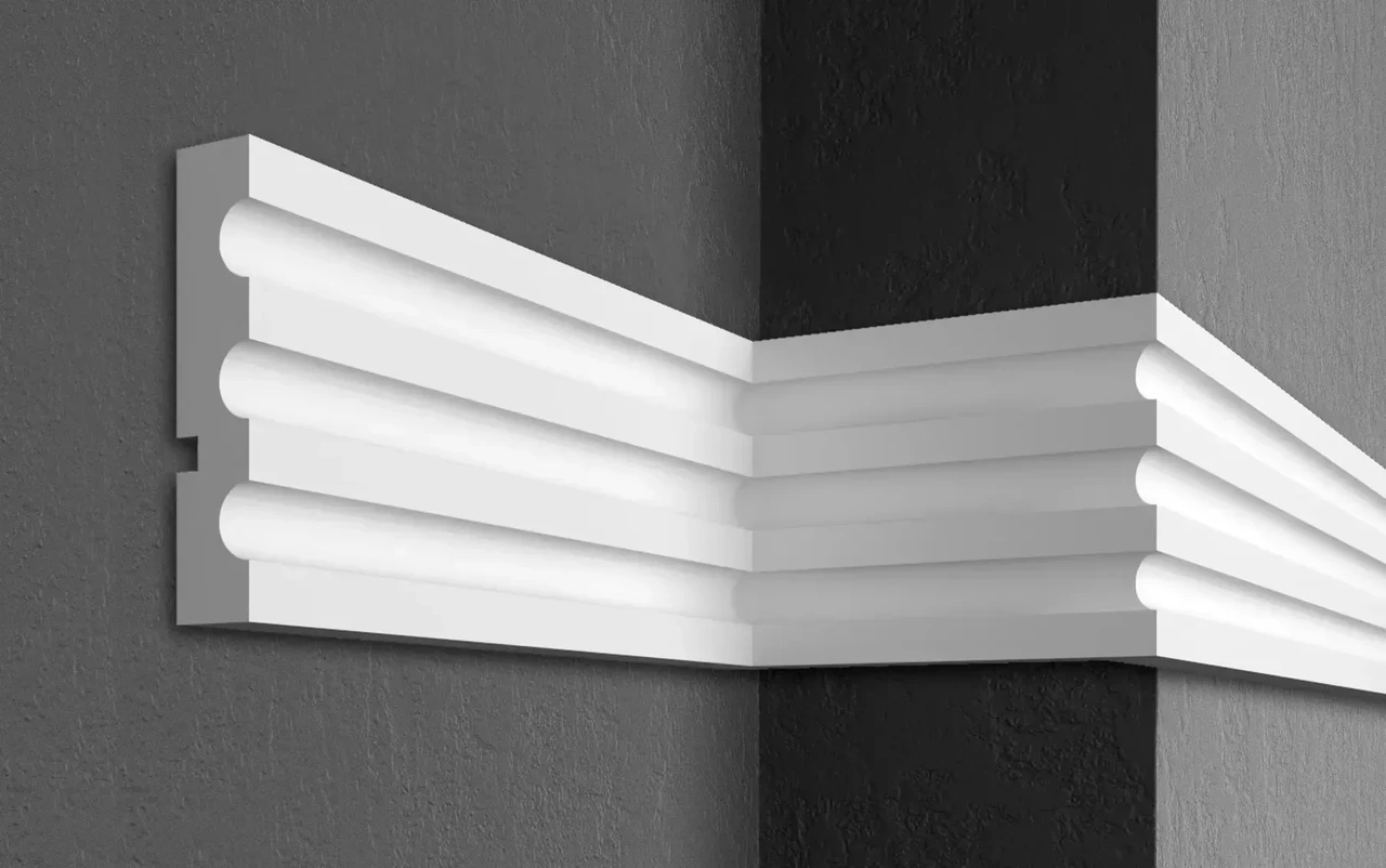 Молдинг фасадний Prestige Decor MC124 (15x3)см, довжина 2м, фото 1