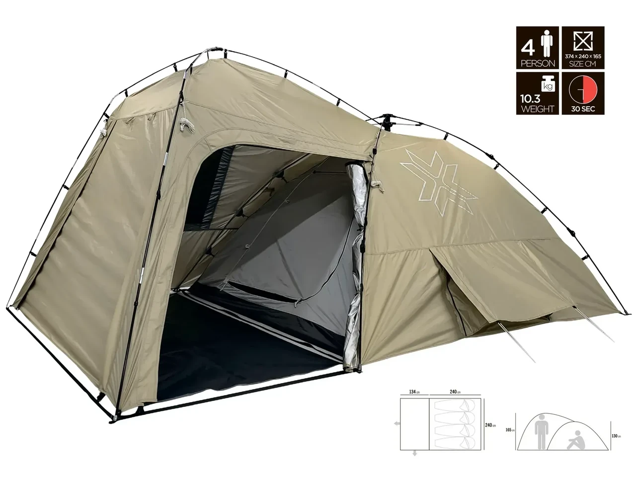 Намет автомат. 4-місця. Norfin POLLAN 4 NF-10412