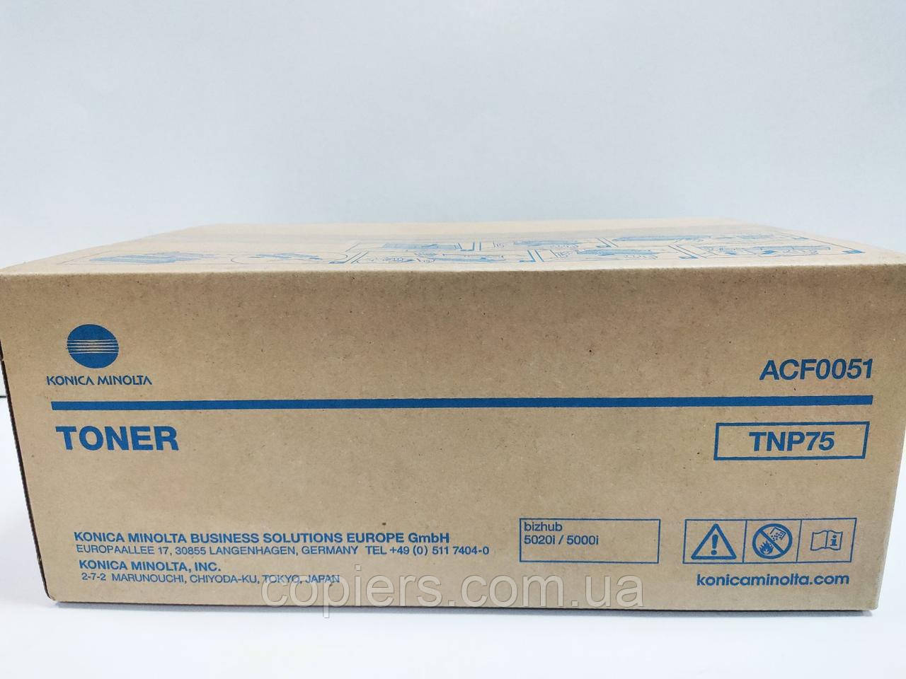 TNP75 тонер картридж bizhub 5000i / 5020i чорний (black) оригінал, ACF0051, TNP-75