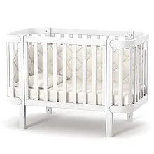 Колиска з дерева для немовлят ЛД5 Монако Верес білий