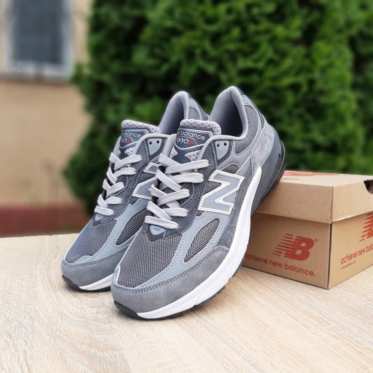 Чоловічі кросівки New Balance 990v6 Dark Grey Сірі Взуття Нью Баланс 990в6 замша текстиль демісезон, фото 1