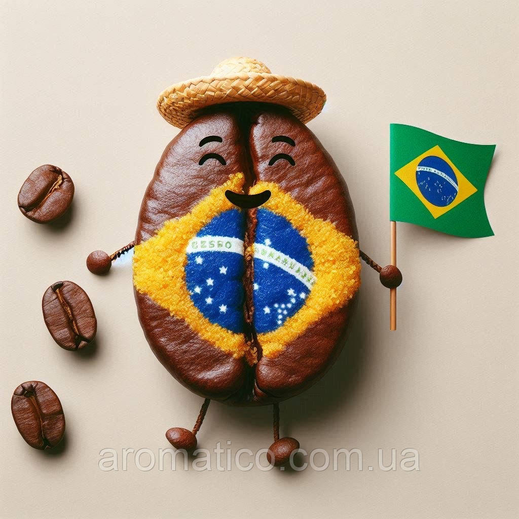 Кава Brazil 100% Арабіка у зернах 1 кг