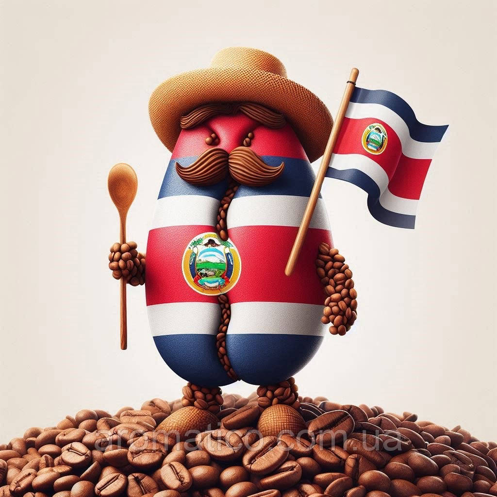 Кава Costa Rica 100% Арабіка у зернах 1 кг