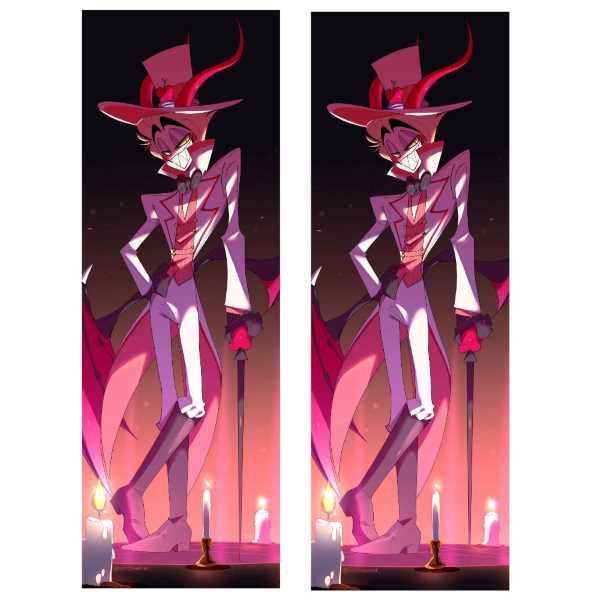 Дакімакура 180х60 см Аластор Отель Хазбін Alastor Hazbin Hotel Радіо-Демон the Radio Подушка з наволочкою обнімашка, фото 1