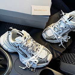 Жіночі кросівки Balenciaga 3XL White black Silver кроси Баленсіага З ХЛ білі з чорним для дівчат