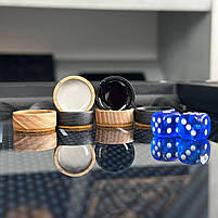 Нарди скляні у поєднанні з деревом Карбон 50×24×6см подарункові, фото 7