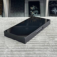 Нарди скляні у поєднанні з деревом Карбон 50×24×6см подарункові, фото 4