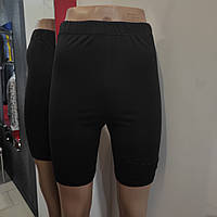 Шорти Enjoy жіночі велосипедки трикотаж з написом Brooklyn 44 чорні