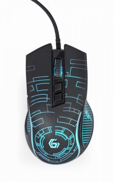 Миша ігрова GEMBIRD MUSG-RGB-01, підсвічування, USB