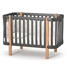 Колиска з дерева для немовлят ЛД5 Монако Верес темно-сірий