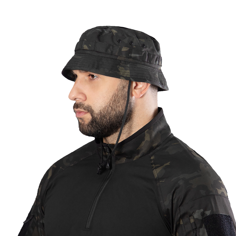 Панама тактична Combat Twill Чорний мультикам