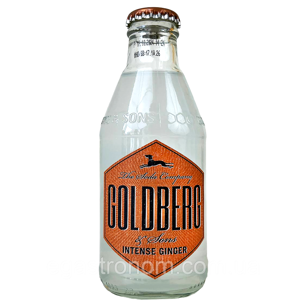 Напій газований тонік імбирний Голдберг Goldberg intense ginger с/б 200ml 24шт/ящ (Код: 00-00017653), фото 1
