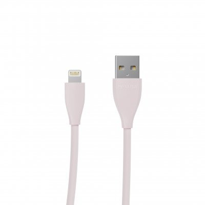 Кабель USB 2.0 to Lightning 1m Maxxter UB-L-USB-01GP, рожевий