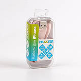 Кабель USB 2.0 to Lightning 1m Maxxter UB-L-USB-01GP, рожевий, фото 3