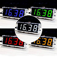 Набір для самостійного складання цифрового LED годинника червоний сегмент, фото 5