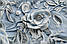 Ранфорс digital з цифровим друком 5D "Сіро-блакитні монохромні квіти", №5591, фото 4