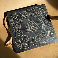 Рунический алтарь из дерева на английском языке темный 34610