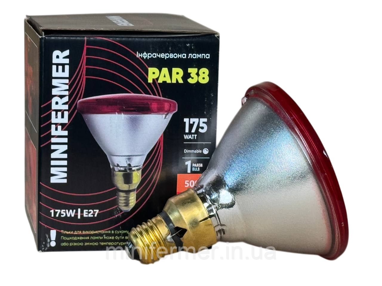 Лампа інфрачервона PAR38 175W MINIFERMER, фото 1