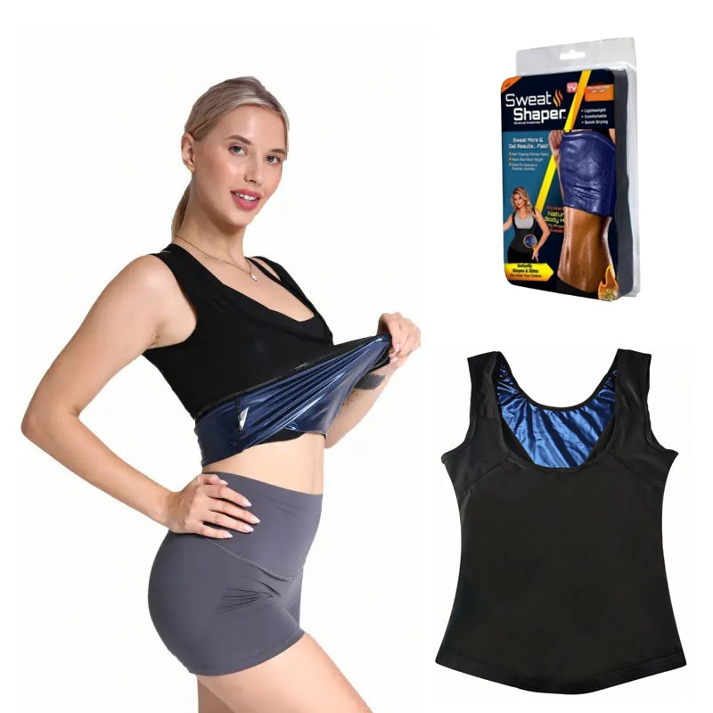 Термомайка для схуднення жіноча Sweat shaper M/L (35-40.5), майка, що спалює жир - термо майка