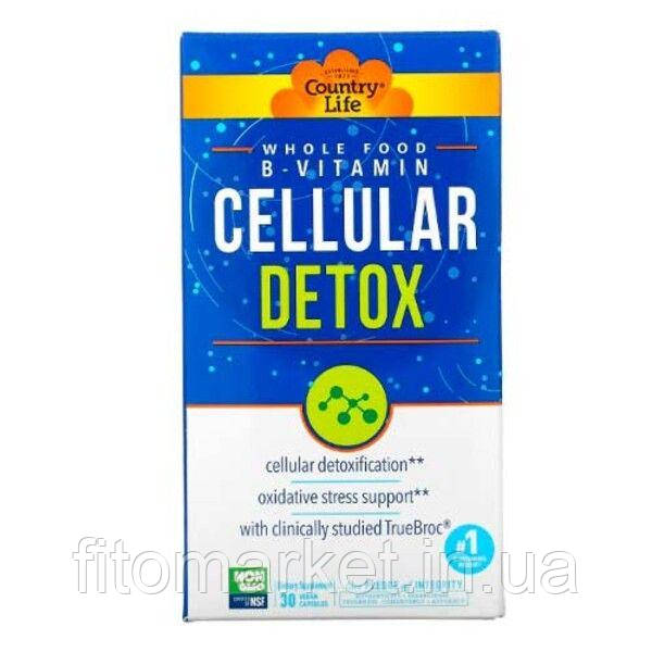 Вітамін B клітинна детоксикація (Whole Food B-Vitamin Cellular Detox) 30 капсул ТМ Кантрі Лайф / Country Life