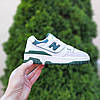 Жіночі кросівки New Balance 550 White Green Біло-зелені Взуття Нью Беланс 550 шкіряні демісезон, фото 8