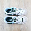 Жіночі кросівки New Balance 550 White Green Біло-зелені Взуття Нью Беланс 550 шкіряні демісезон, фото 7