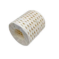 Пряжа рафія для в'язання 3.5 мм молочний колір для в'язання сумок