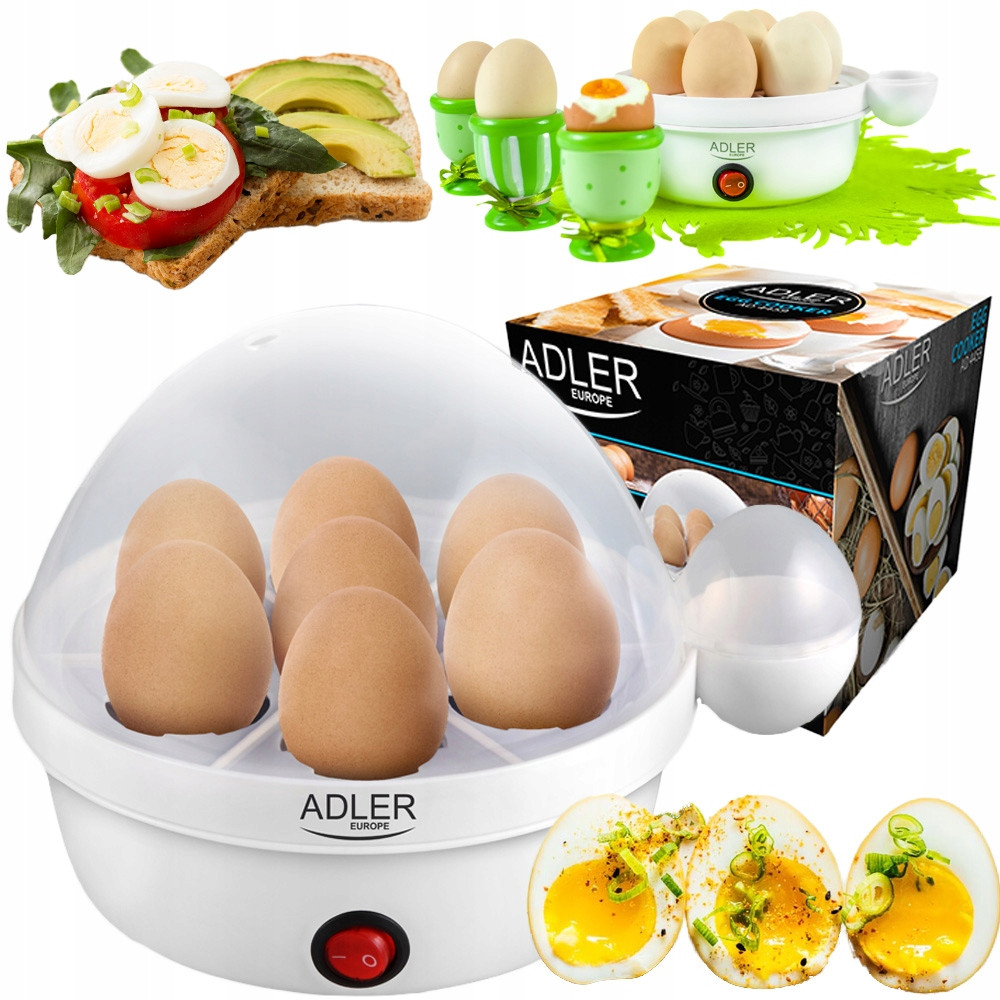 Яйцеварка Adler AD 4459 – 450 Вт, До 7 яєць, Автовимкнення з сигналом