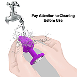 Фіолетова анальна пробка з силікону 9 см з каменем, велика втулка стимулятор для анальних ігор, Інтимні іграшк, фото 5