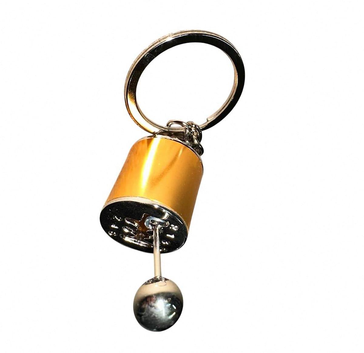 Брелок автомобільний для ключів Коробка передач, Брелок для ключів авто металевий КПП Золото