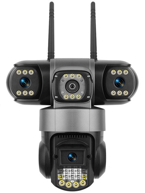 IP-камера C28 Wi-Fi 3 незалежні об'єктиви 2MPx+2MPx (V380 APP), фото 1