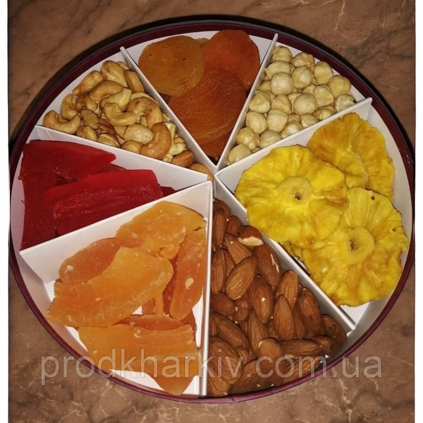 Набір з горіхів і сухофруктів 0,800гр. 7 видів, фото 1