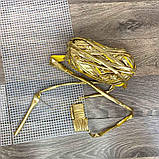 Пряжа трикотажна металік колір Золото 100 грам 25 м, фото 5