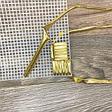 Пряжа трикотажна металік колір Золото 100 грам 25 м, фото 7