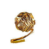 Пряжа трикотажна металік колір Золото 100 грам 25 м, фото 4