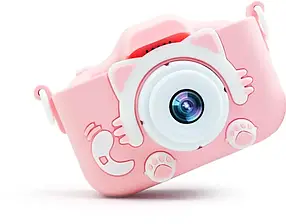 Дитячий цифровий фотоапарат Smart Kids Kitty з 2" екраном 20 Мп у силіконовому чохлі "Кішечка" з вбудованими