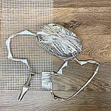 Пряжа трикотажна металік колір Сріблястий 100 грам 25 м, фото 6