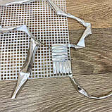 Пряжа трикотажна металік колір Сріблястий 100 грам 25 м, фото 7