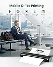 Портативний акумуляторний термопринтер M15 для друку на термопапері А4, бездротовий, Bluetooth/USB, чорний, фото 5