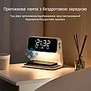 Будильник Holdmay KP-626 з бездротовим заряджанням LED, фото 5